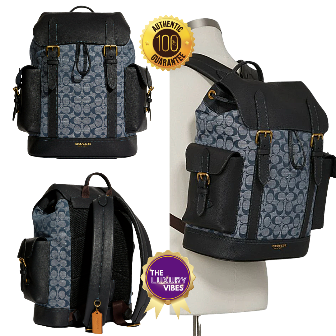 COACH Hudson Backpack in Signature Chambray Denim C8183