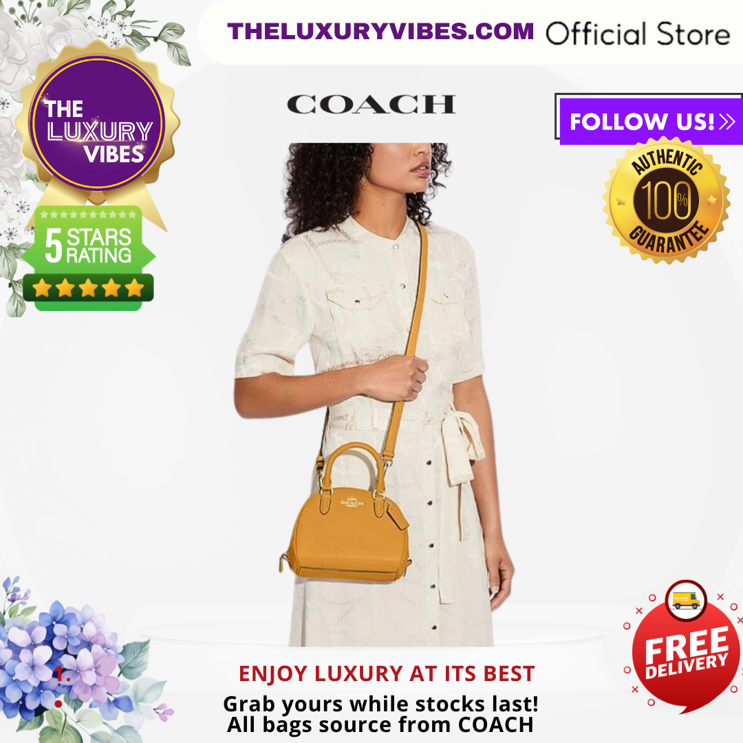 COACH Sydney Satchel in Yellow CA202