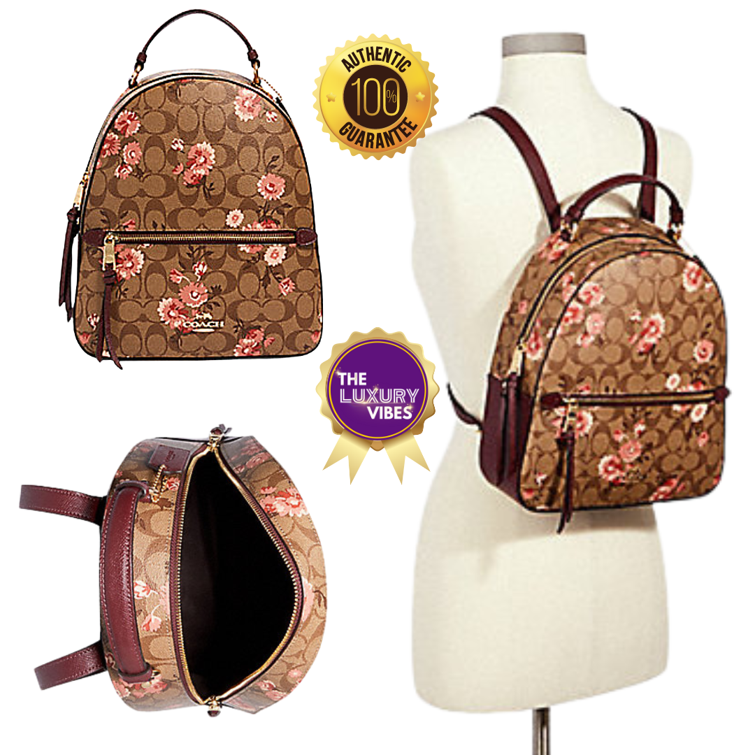 COACH Jordyn Backpack In Signature Canvas With Prairie Daisy Cluster Print 3054