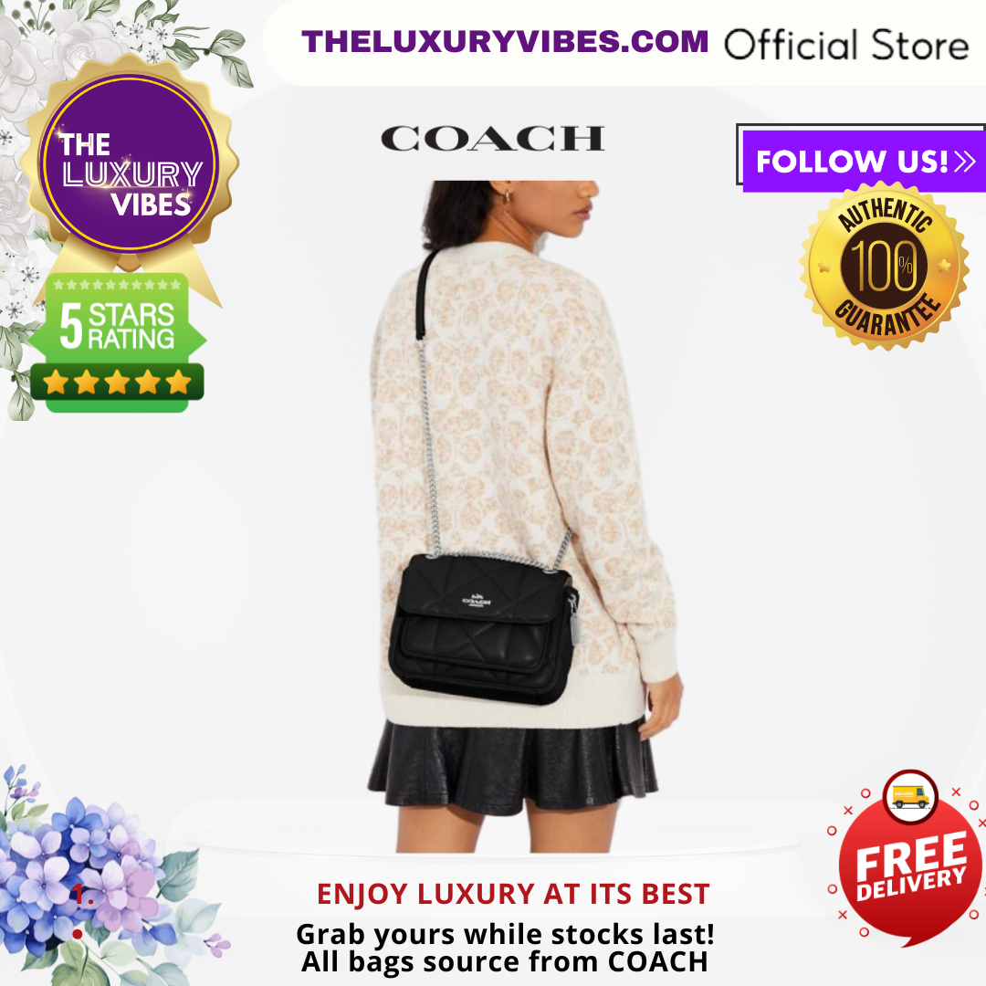 COACH Klare Crossbody 25 with Puffy Diamond Black CJ611