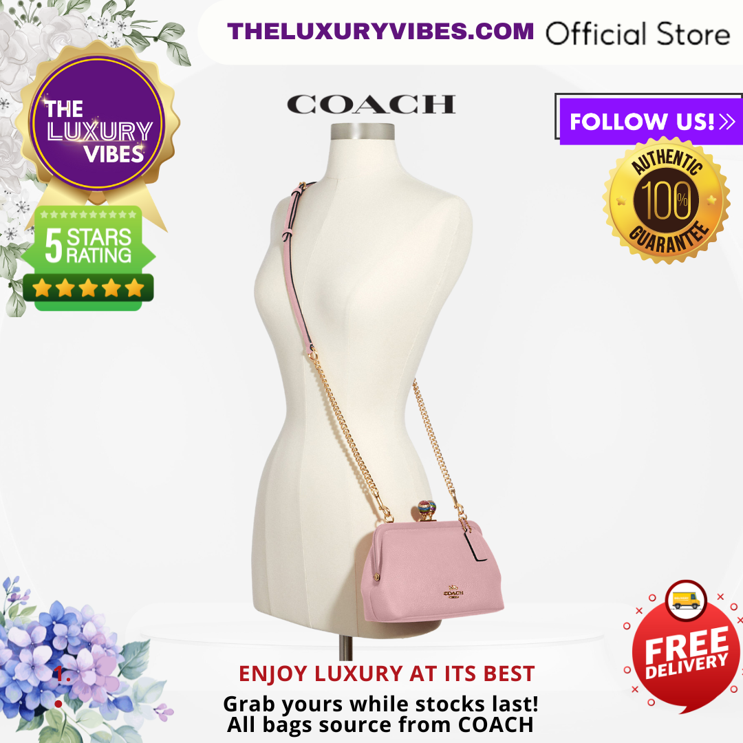 COACH Nora Kisslock Crossbody- Pink