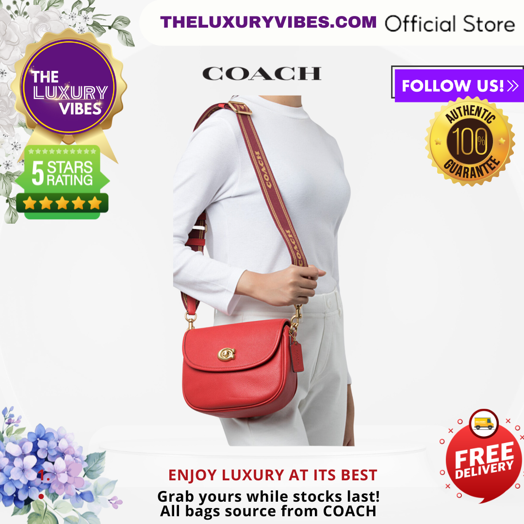 COACH Willow Saddle in Red - CA094