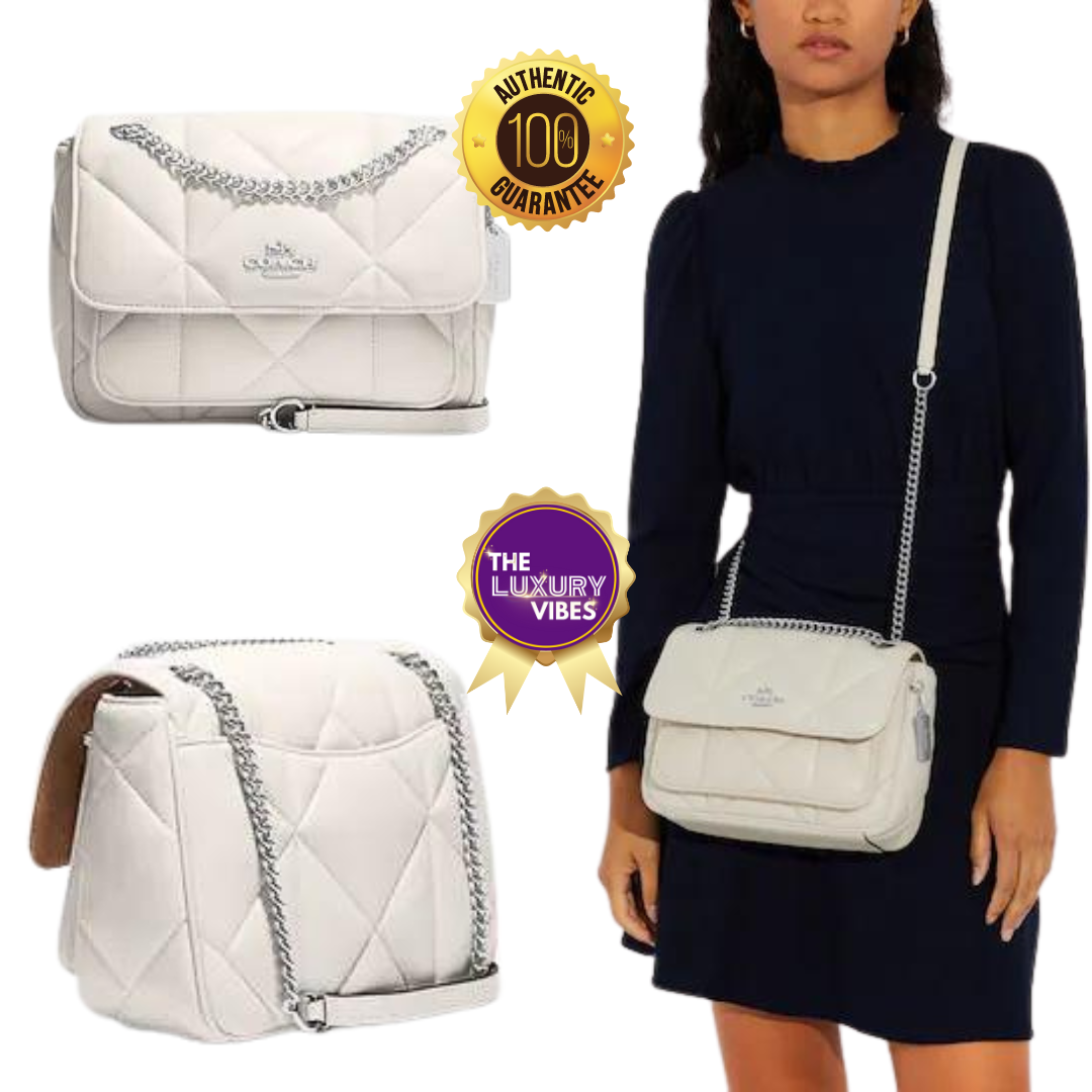 COACH Klare Crossbody 25 with Puffy Diamond White CJ611