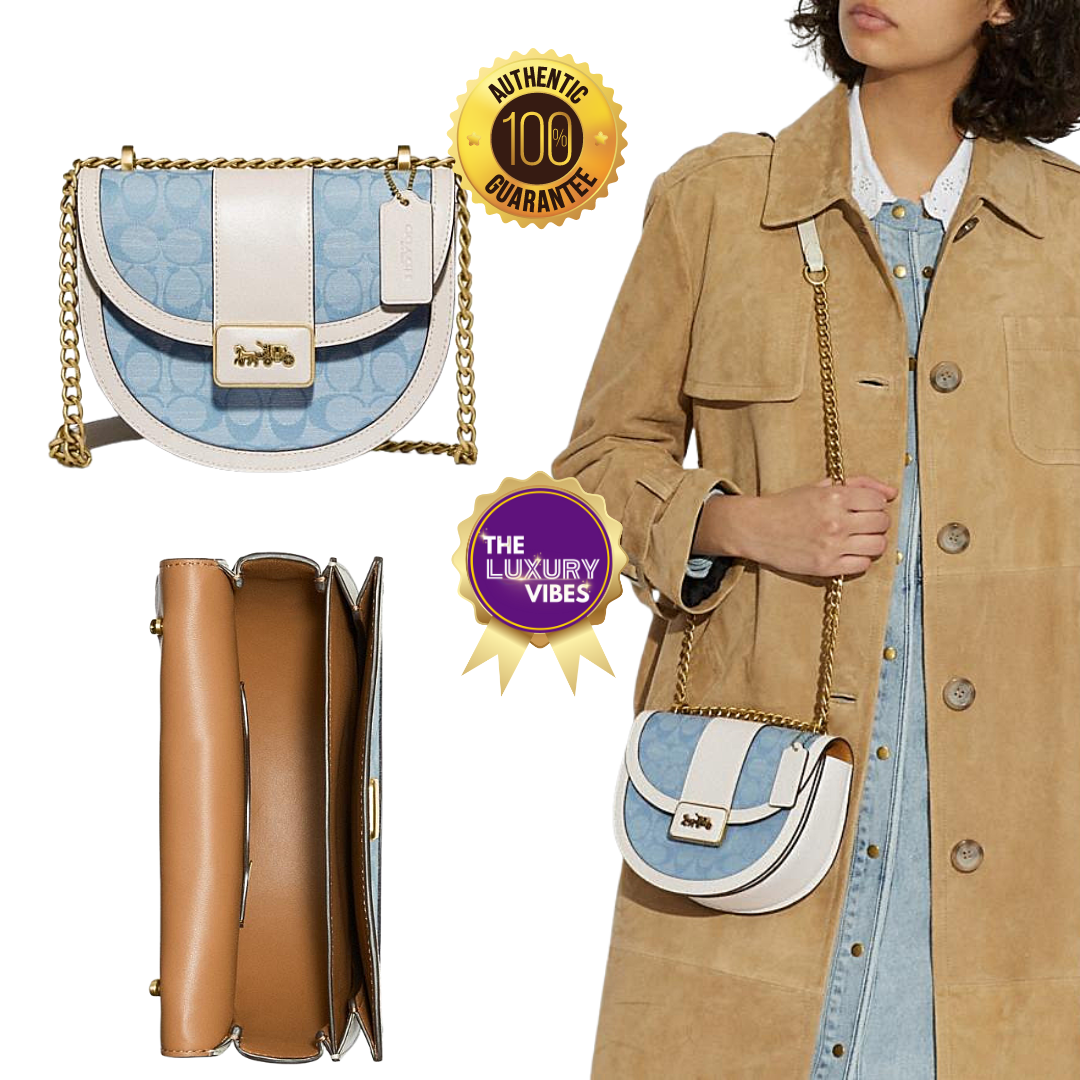 Coach Alie Saddle Bag in Signature Chambray C4694