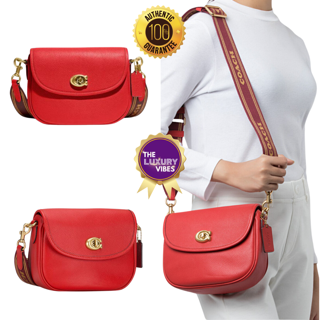 COACH Willow Saddle in Red - CA094