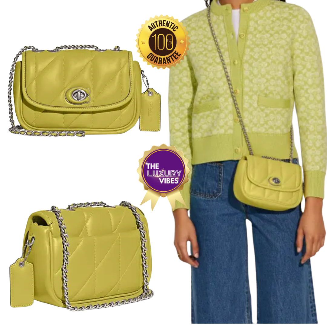 COACH Pillow Madison Shoulder Bag 18 With Quilting in Keylime CA086