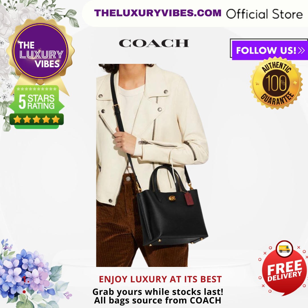 COACH Willow Tote 24 in Black C8869