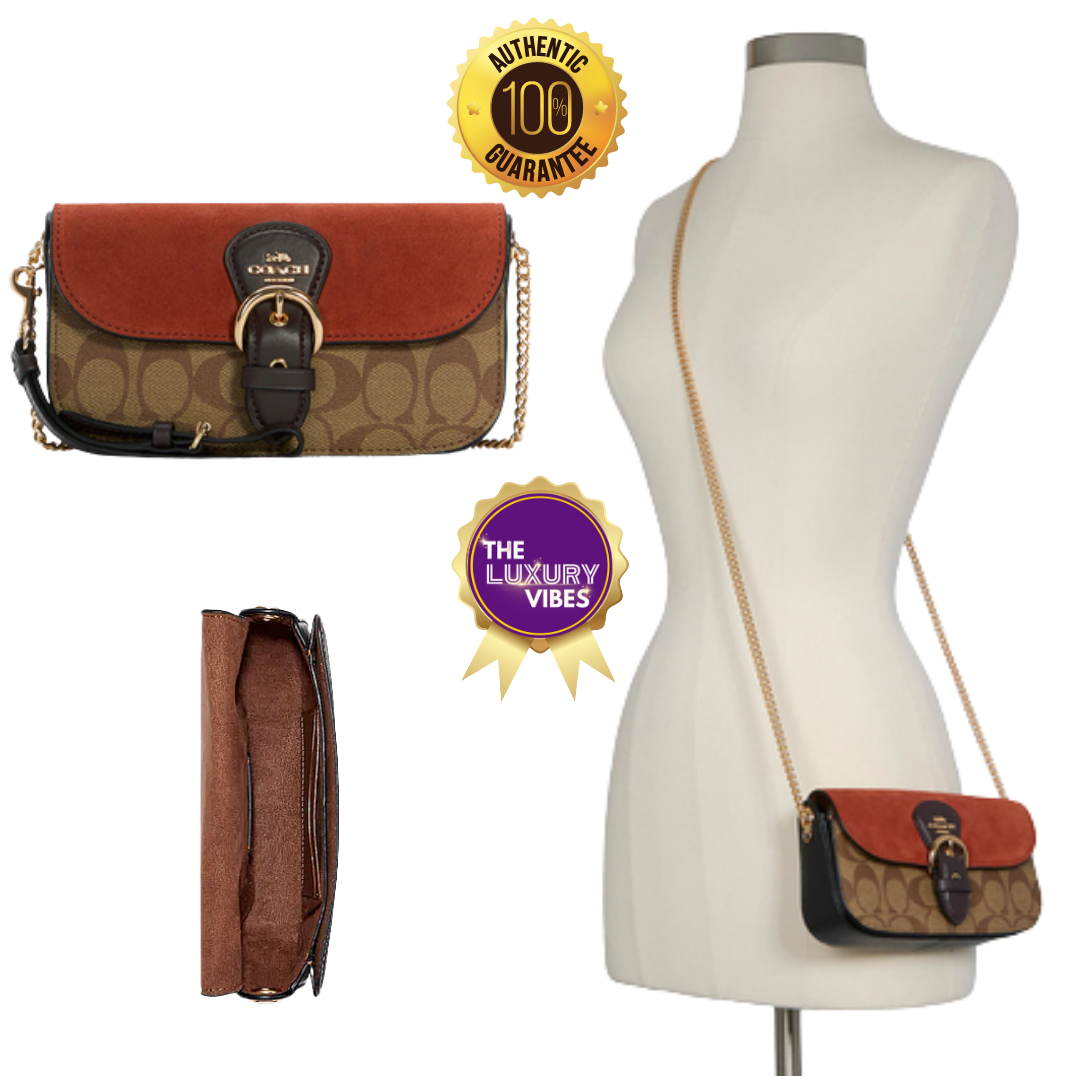 Coach Kleo Crossbody In Signature Canva-Gold/Khaki Multi-C5620