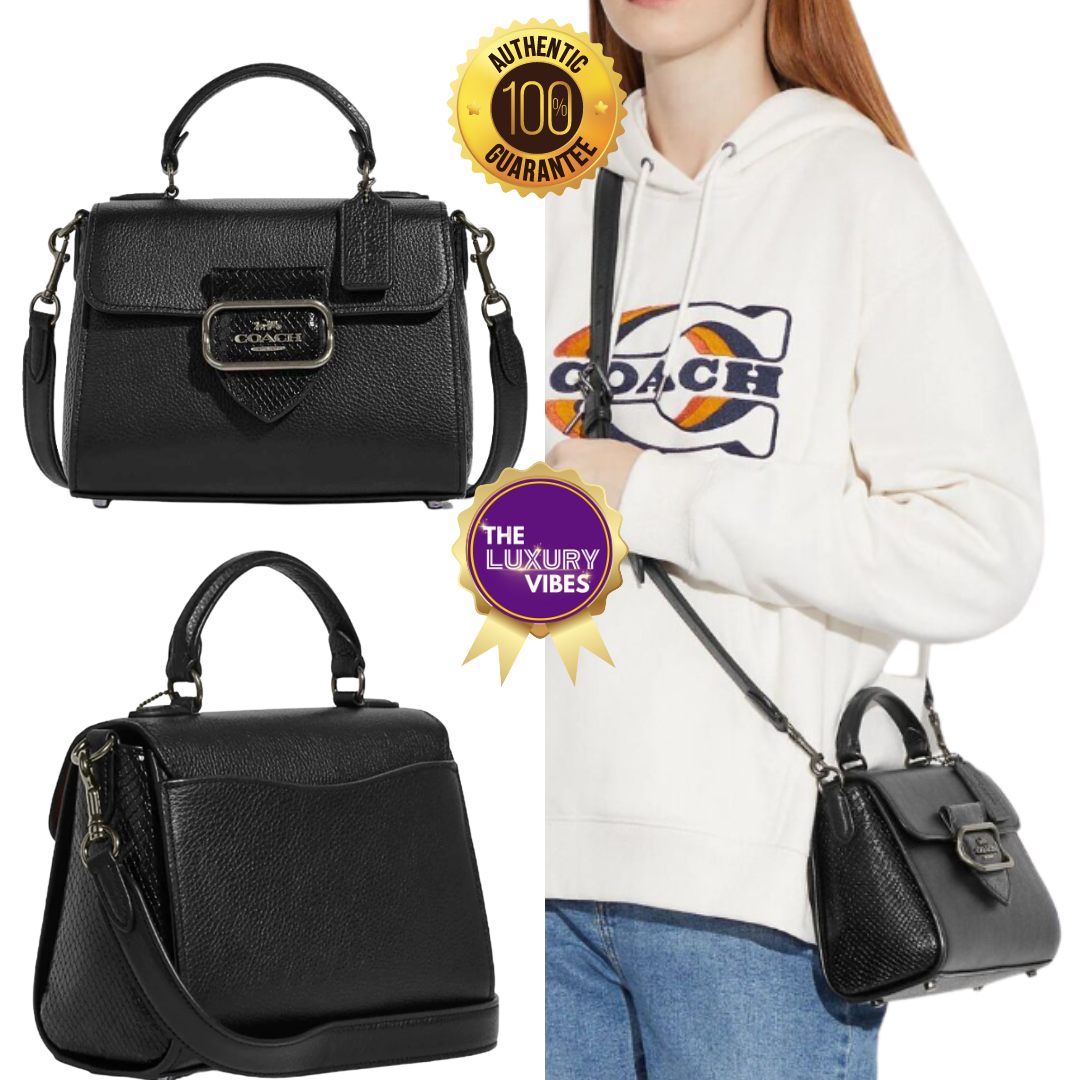 COACH Morgan Top Handle Satchel in Black CF321