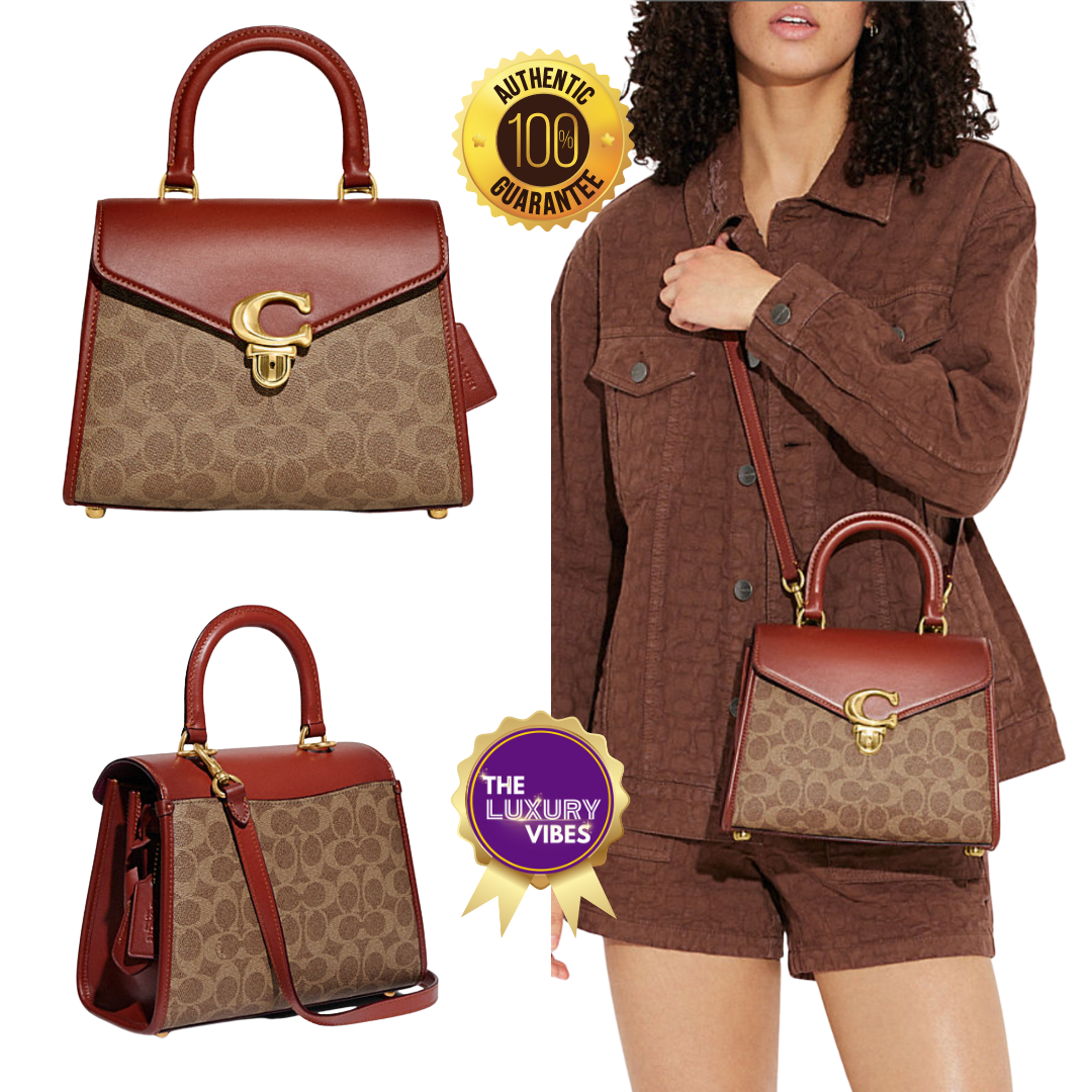 COACH Sammy Top Handle Bag in Signature Canvas  CH724