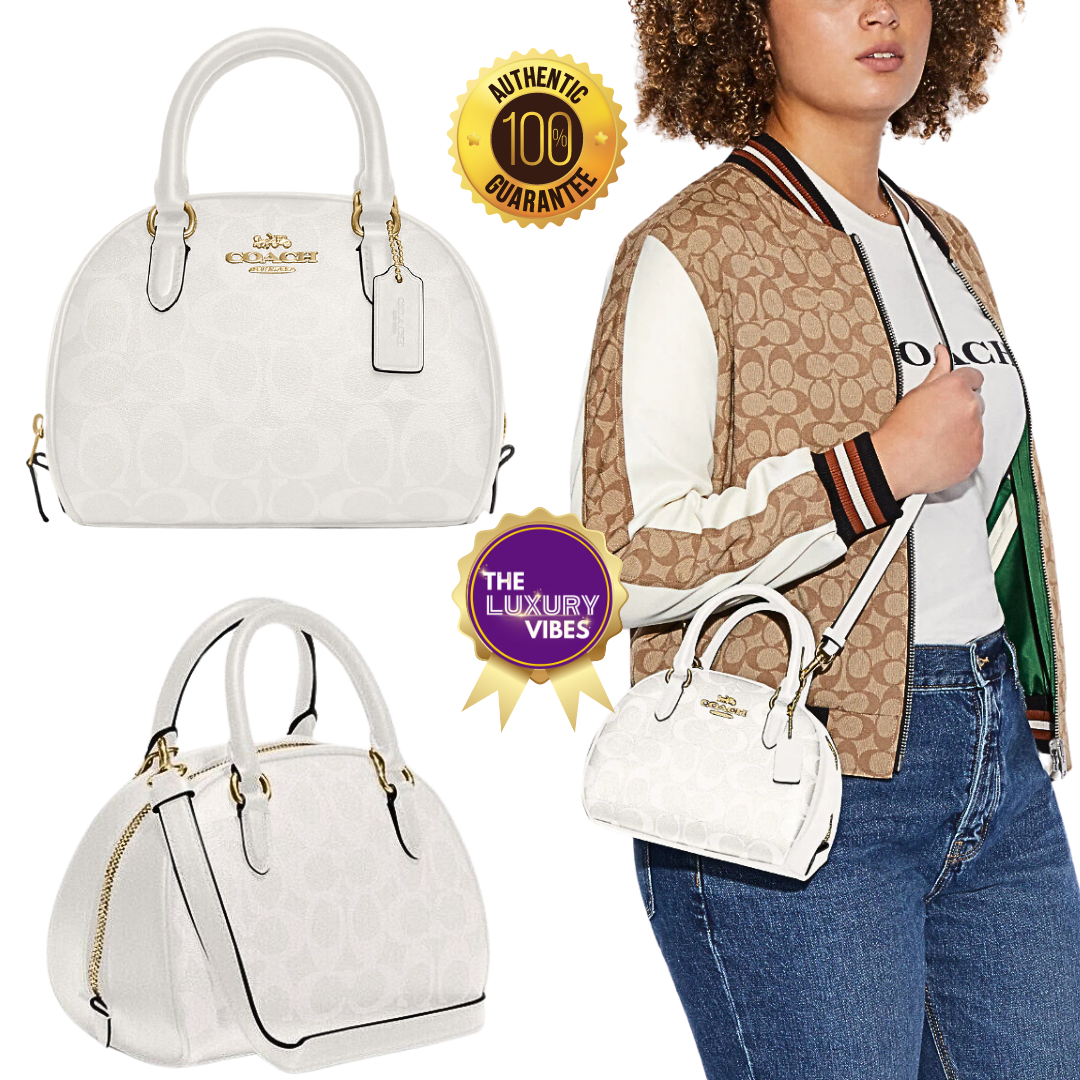 COACH Sydney Satchel in Signature Canvas Glacier White CA591