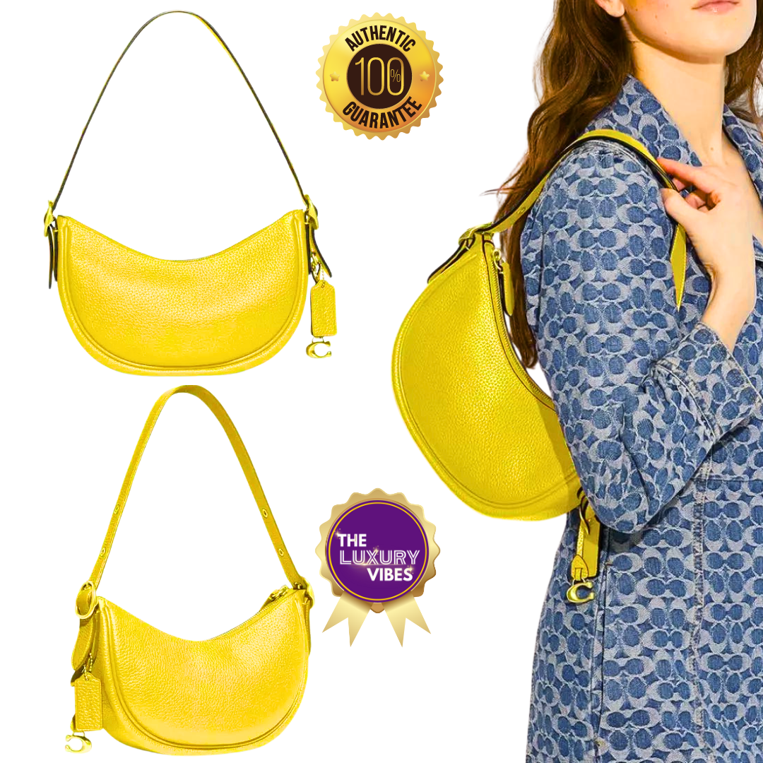 COACH Luna Shoulder Bag in Light Yellow CC439A