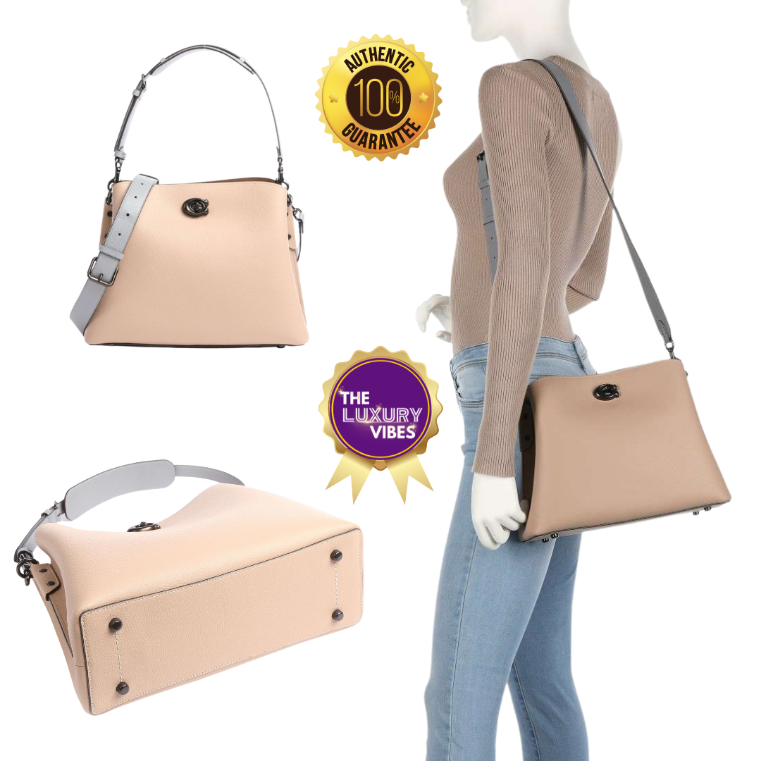 COACH Willow Shoulder Bag In Colorblock Beige C2590