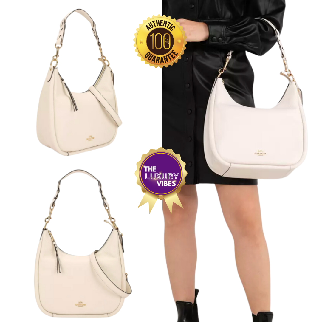 COACH Jules Hobo in White/Chalk C9190